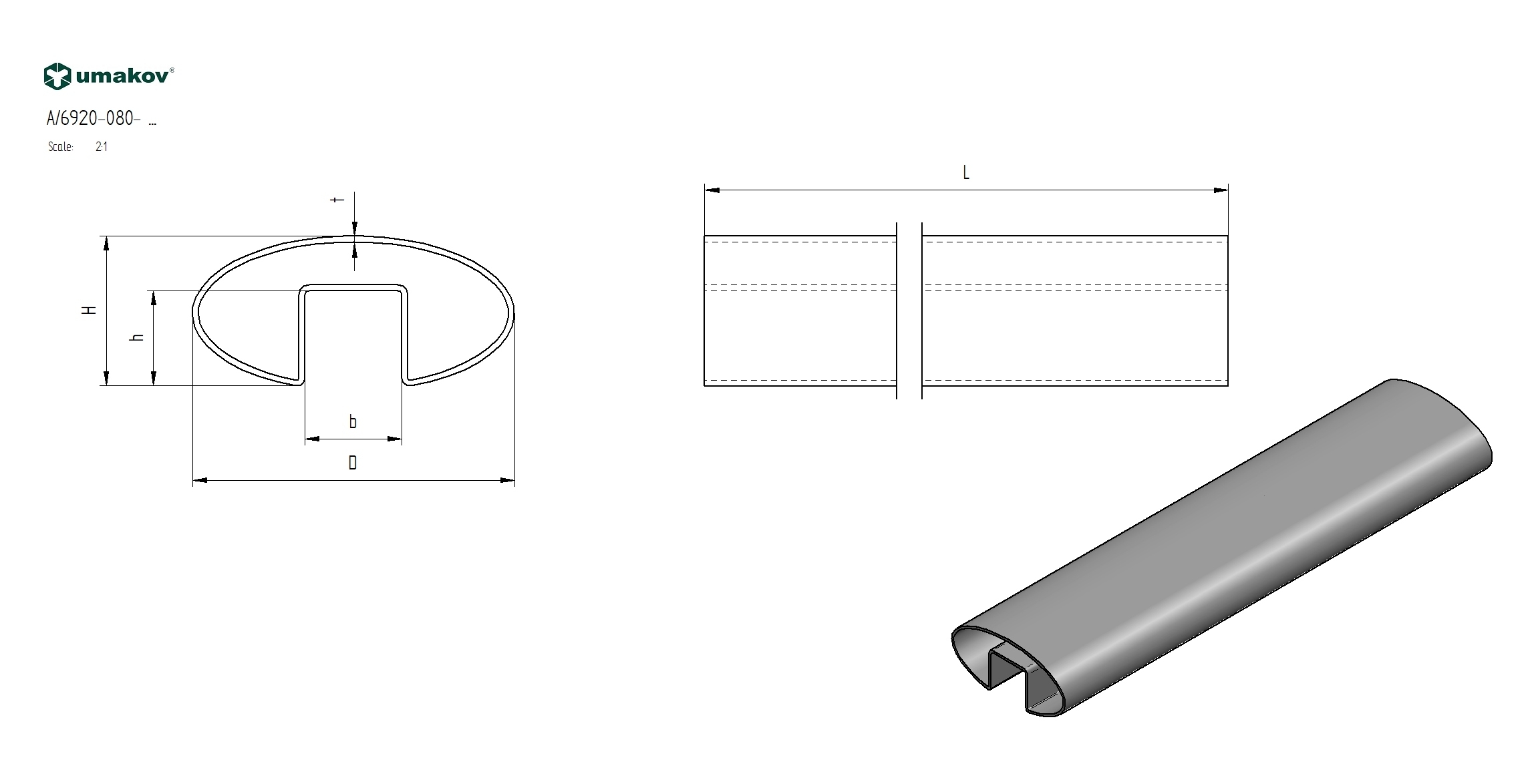 Vierkant-Nutrohr Edelstahl V2A 80x40x1-5 mm fuer LED-Beleuchtung- 5000 mm-89-11A6920080-A.4