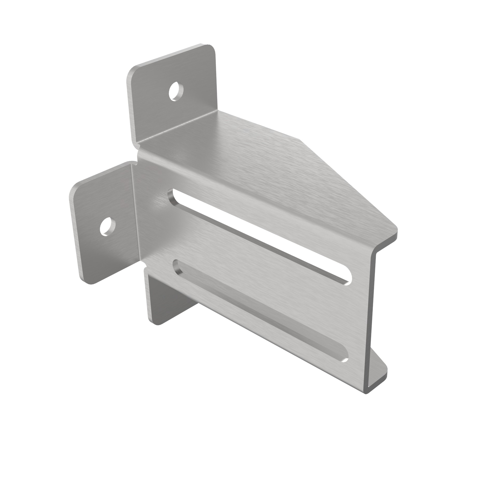 Halter fuer Fuehrungsrolle Edelstahl V2A 46 x 130 mm mit Langloch-89-11H81646X130-A.4