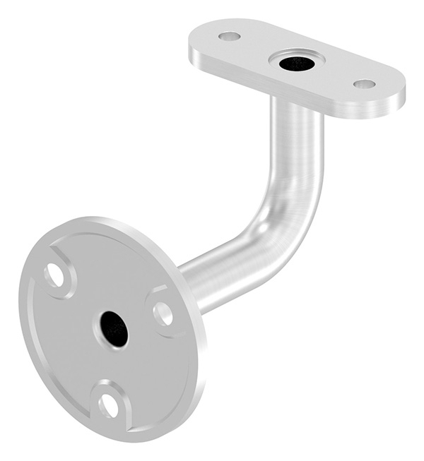 Handlaufhalter V2A Ronde Ø 60x5 mm- Wandabstand 75 mm- Kabeldurchfuehrung fuer LED-88-1150218-240.00