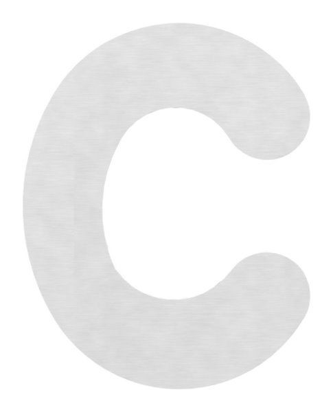 Buchstabe c - gross - Masse- 200 mm x 300 mm - V2A-11-8076.4