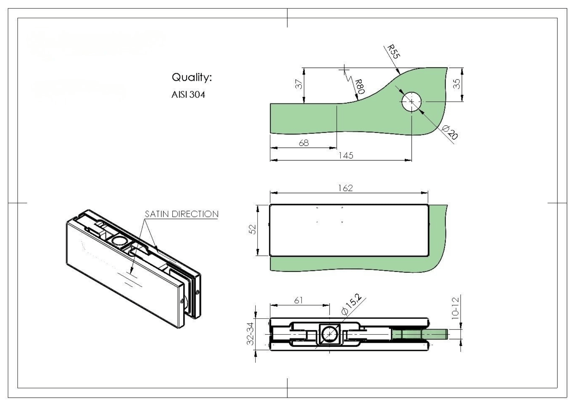 Glastuerscharnier oben Edelstahl AISI 304 fuer Glas 10-12 mm geschliffen-89-11GS304ZP801S-A.4