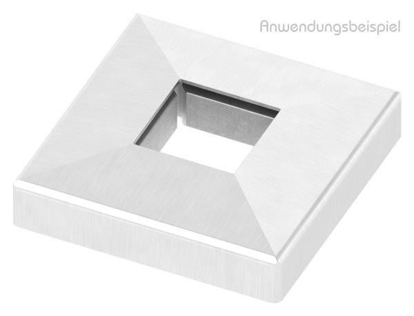 Abdeckrosette 108x108x25 mm fuer Vierkantrohr 40x40 mm V2A-11-2706.4