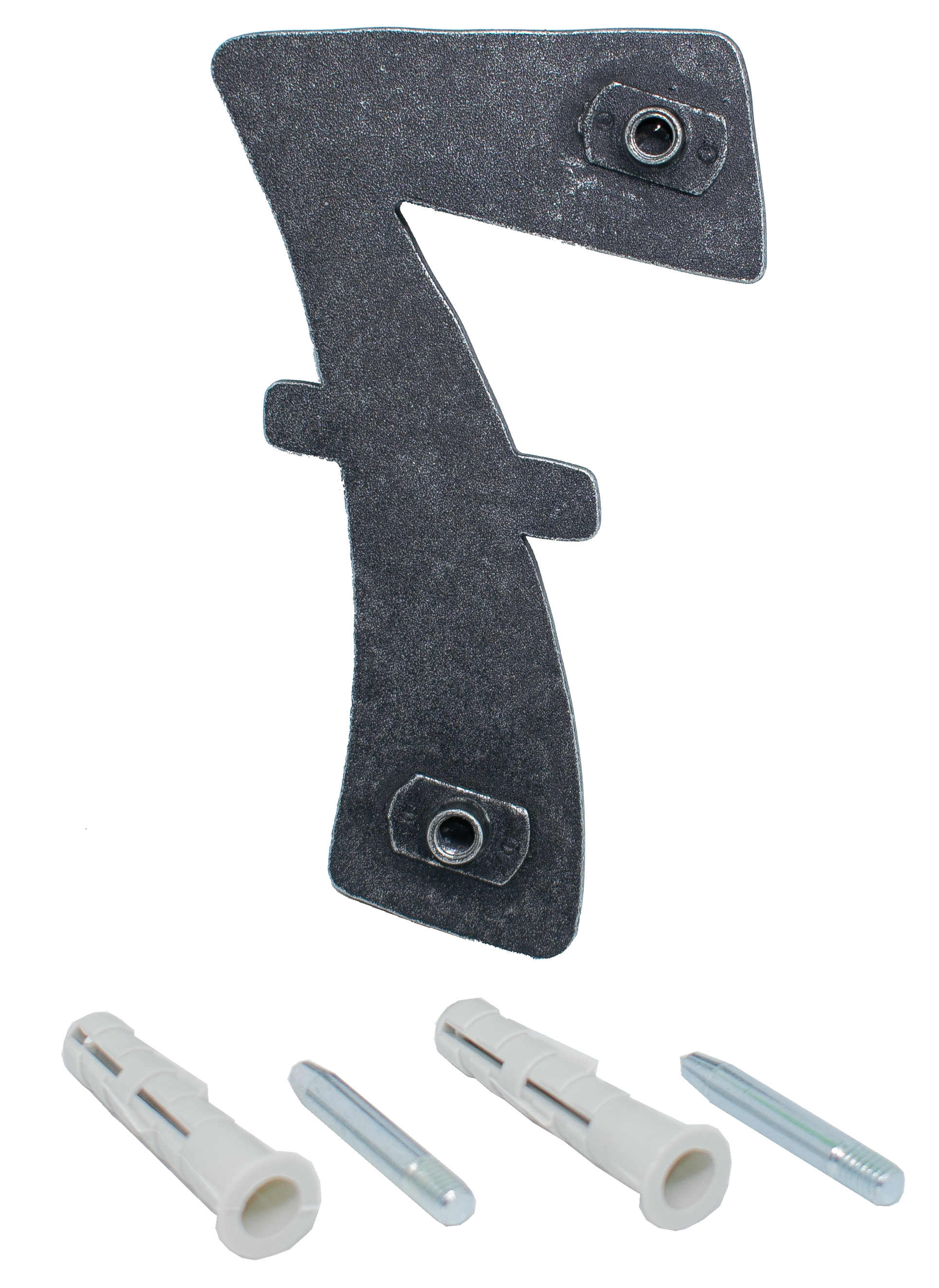 Hausnummer 7 - Abmessung 12x8 cm - Material 4 mm gehaemmert - Stahl -Roh- S235JR-30-3117.8