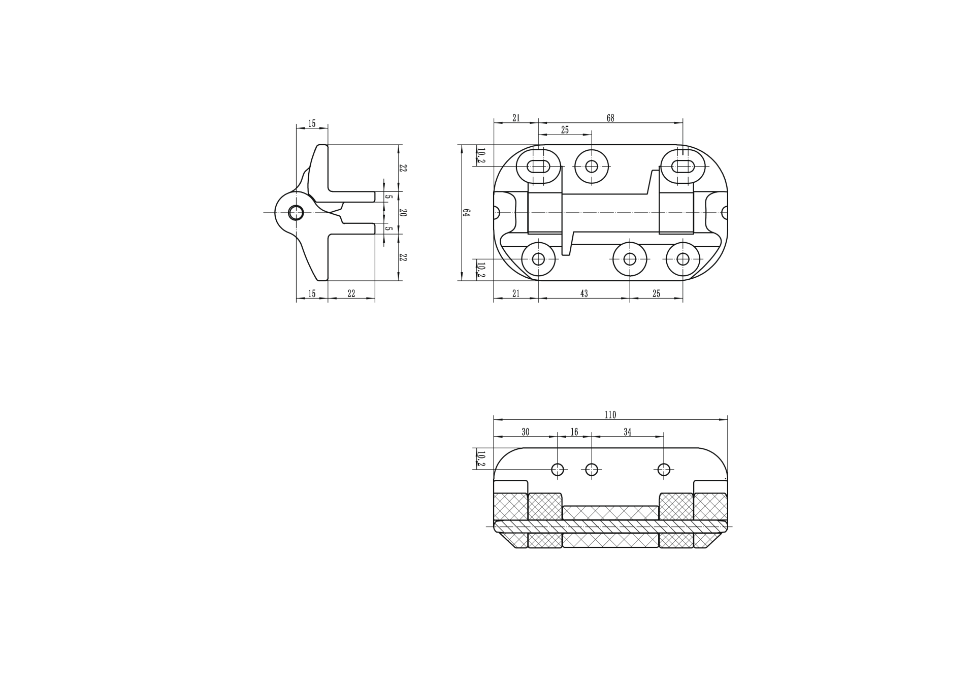Torband Kunststoff glasfaserverstaerkt federlos fuer Tore bis 35 kg-89-11D1902N110L-A.4