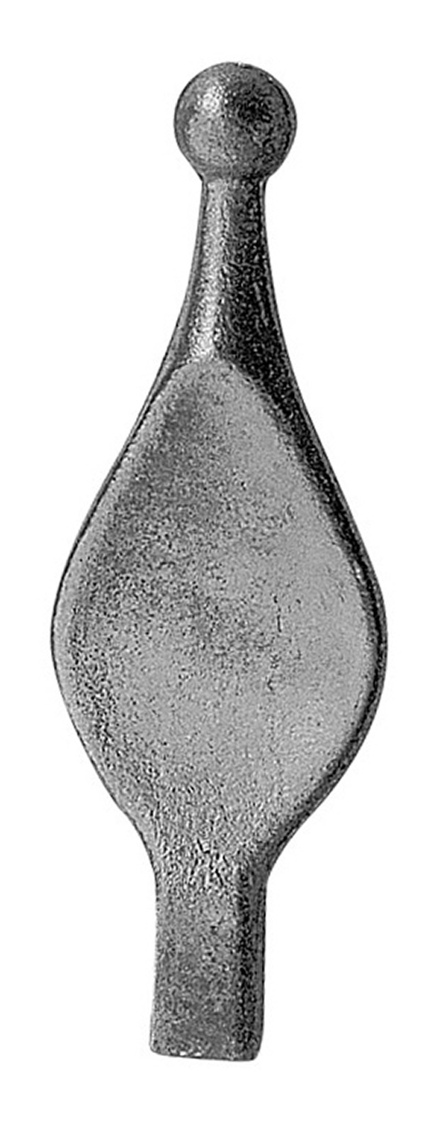 Zaunspitze - Hoehe- 120 mm - Material- 12x12 mm - Stahl S235JR- roh-30-2540.8