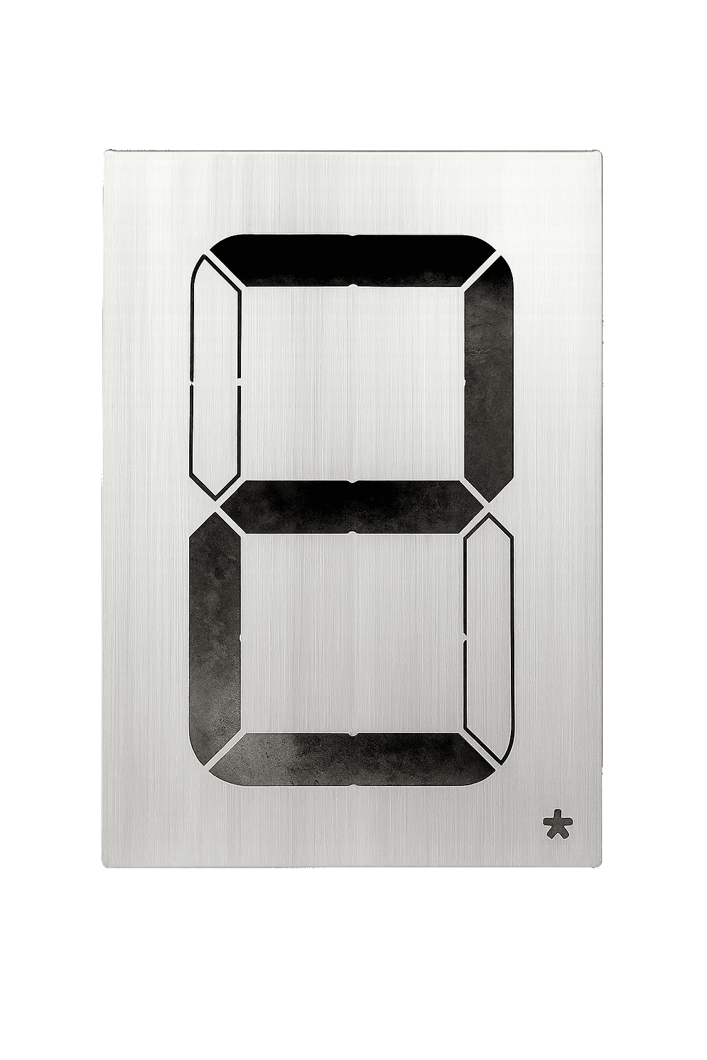 Hausnummer Edelstahl AISI 304 190 x 110 x 1 mm 7-Segment geschliffen-89-11ANUMSEGMENT-A.4
