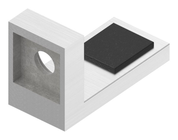 Halteboden mit geradem Anschluss- V2A - Edelstahl V2A-88-1160501-240.00