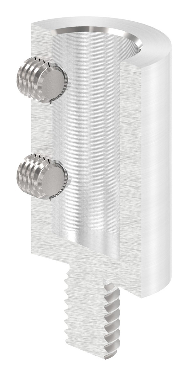 Steckstueck V2A M8 Gewinde mit 2 Madenschrauben-11-2068.4