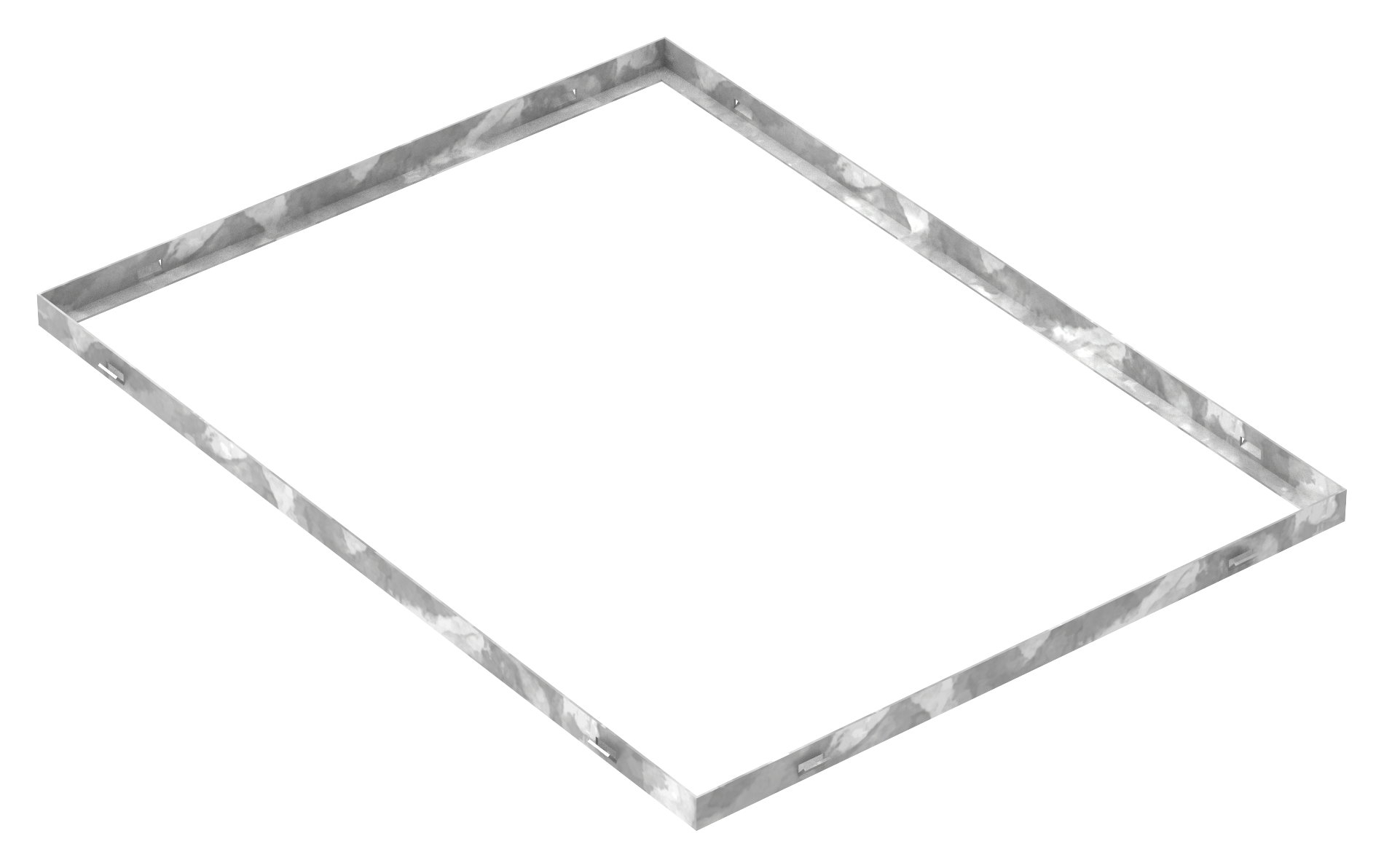 Zarge - Masse- 600x800x27 mm - fuer Rosthoehe 25 mm - aus S235JR -St37-2- bandverzinkt-23-608025.7
