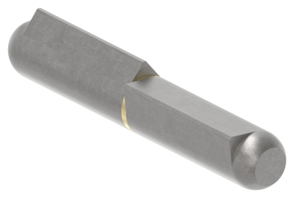 Anschweissband Stahl roh mit Messingring L = 100 mm Rollen-Ø 16 mm Stift-Ø 10 mm-88-1156515-ST.100