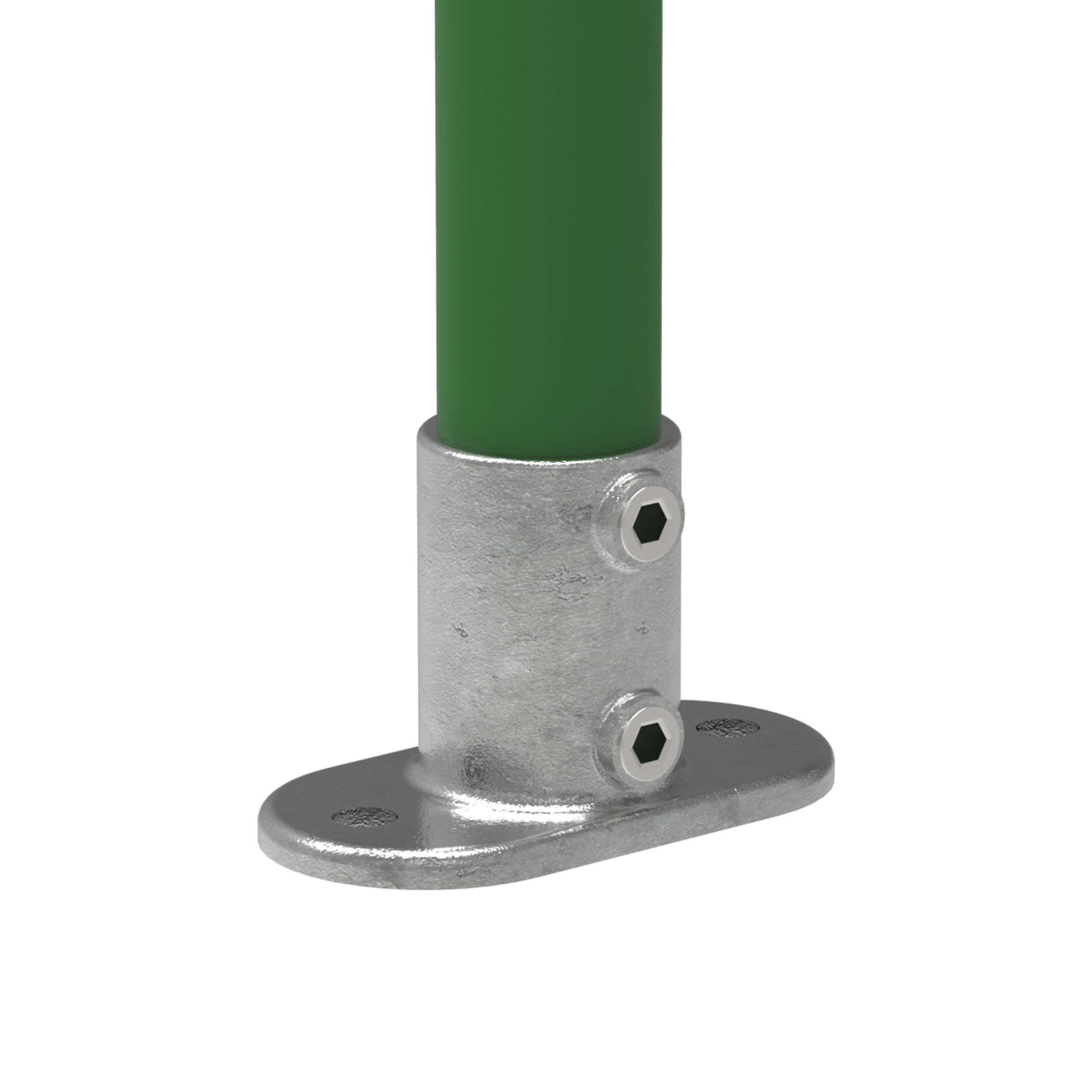 Rohrverbinder - Fussplatte oval - 132E60 - 60-3 mm - 2- - Feuerverzinkt u. Elektrogalvanisiert-132E60