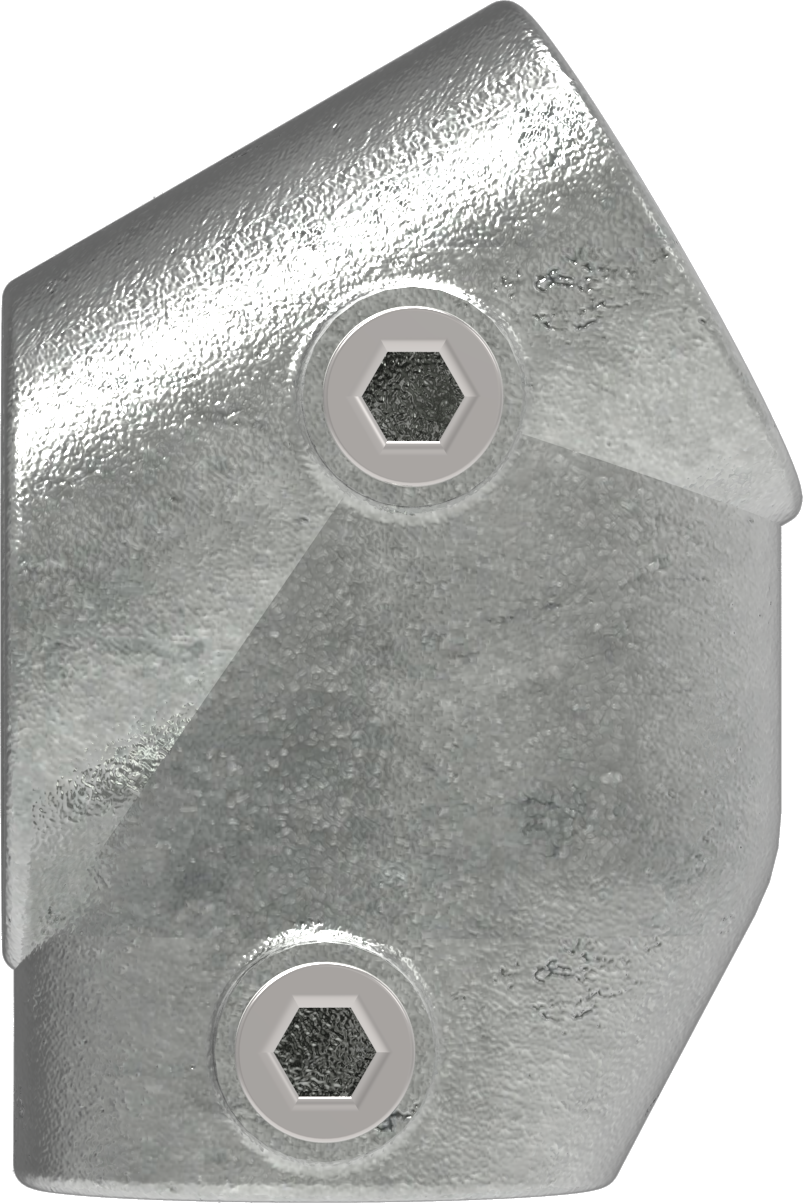 Rohrverbinder T-Stueck kurz 30-60° Ø 48-3 mm -1 1-2- - Temperguss verzinkt - 129D48-129D48