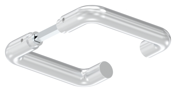 Tuerdrueckerpaar Aluminium fuer 8 mm Vierkantstift matt eloxiert-88.1115504