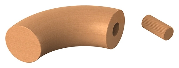 90° Endbogen fuer Holzhandlauf-12-2196.0