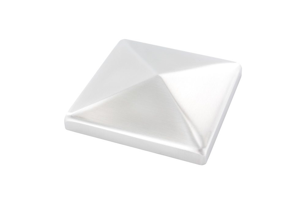 Pfostenkappe Edelstahl fuer Vierkantrohr- 60x60 mm geschliffen V2A-11-2573-A.4