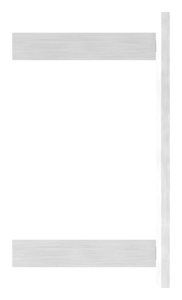 Wandbesfestigung  Masse- 160x90x8 mm fuer Quadratrohr 40x40 mm - V2A-11-2731.4