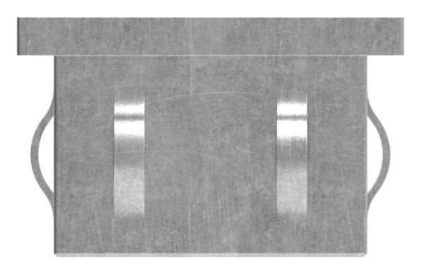 Stahlstopfen flach - fuer Rohr 50x30x2-0-3-0 mm - Stahl S235JR- roh-30-2947.8