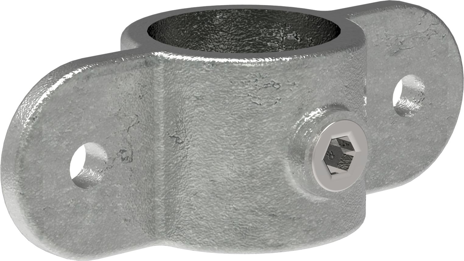 Rohrverbinder Gelenkauge doppelt Ø 33-7 mm -1- - Temperguss verzinkt - 167MB34-167MB34