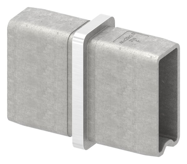 Steckverbinder V4A fuer Rohr 40x20x2 mm gerade-88.1110104020