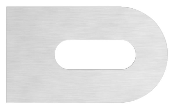 Anschweisslasche 50x30x4 mm mit Langloch- Ø 25x9 mm V2A-11-2436.4