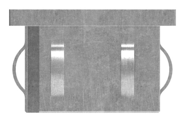 Stahlstopfen flach - mit M8 - fuer Rohr 50x50x2-0-3-0 mm - Stahl S235JR- roh-30-2951.8