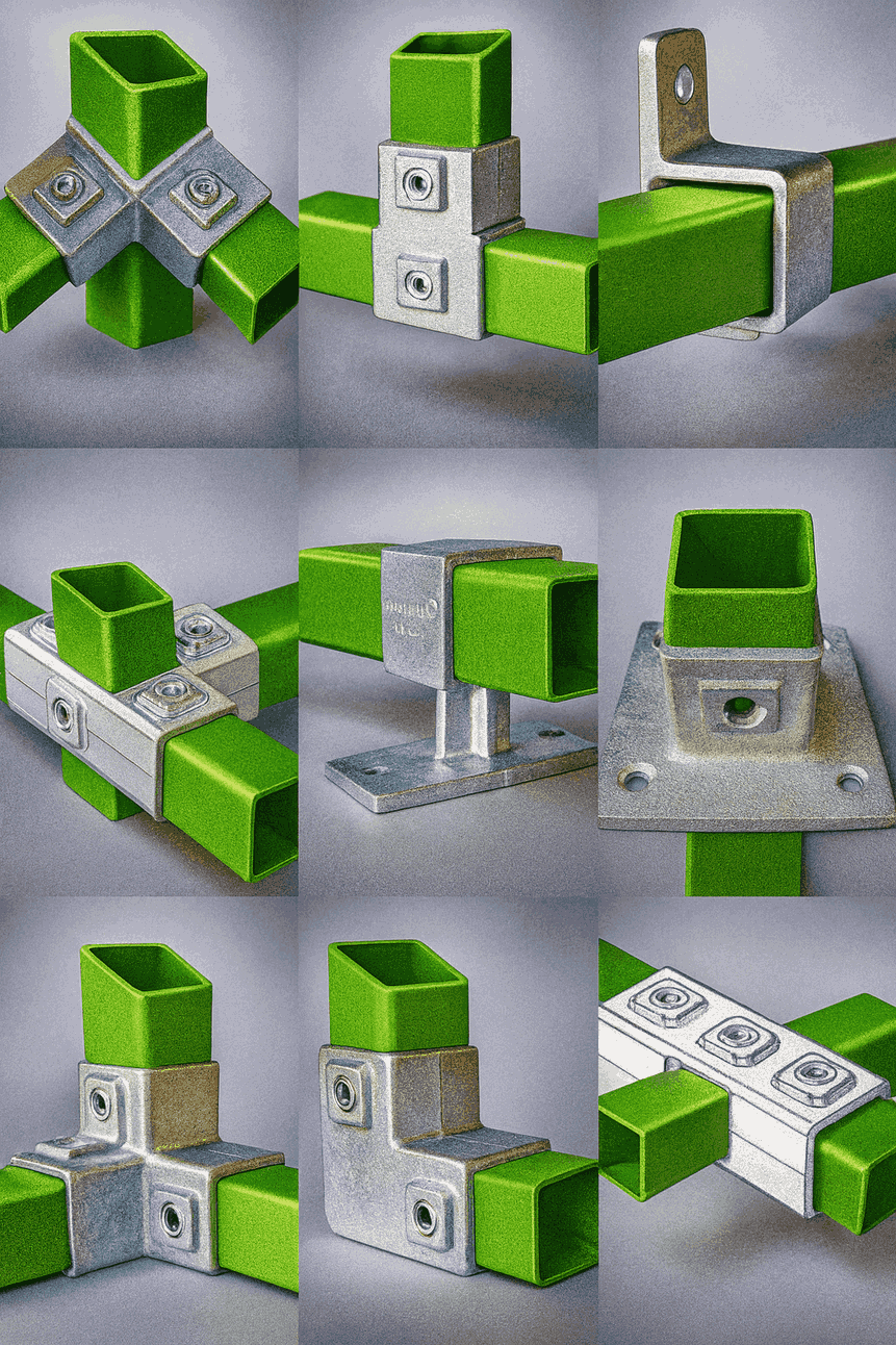 Quadratrohrverbinder fuer 40x40 mm Rohr-40X40