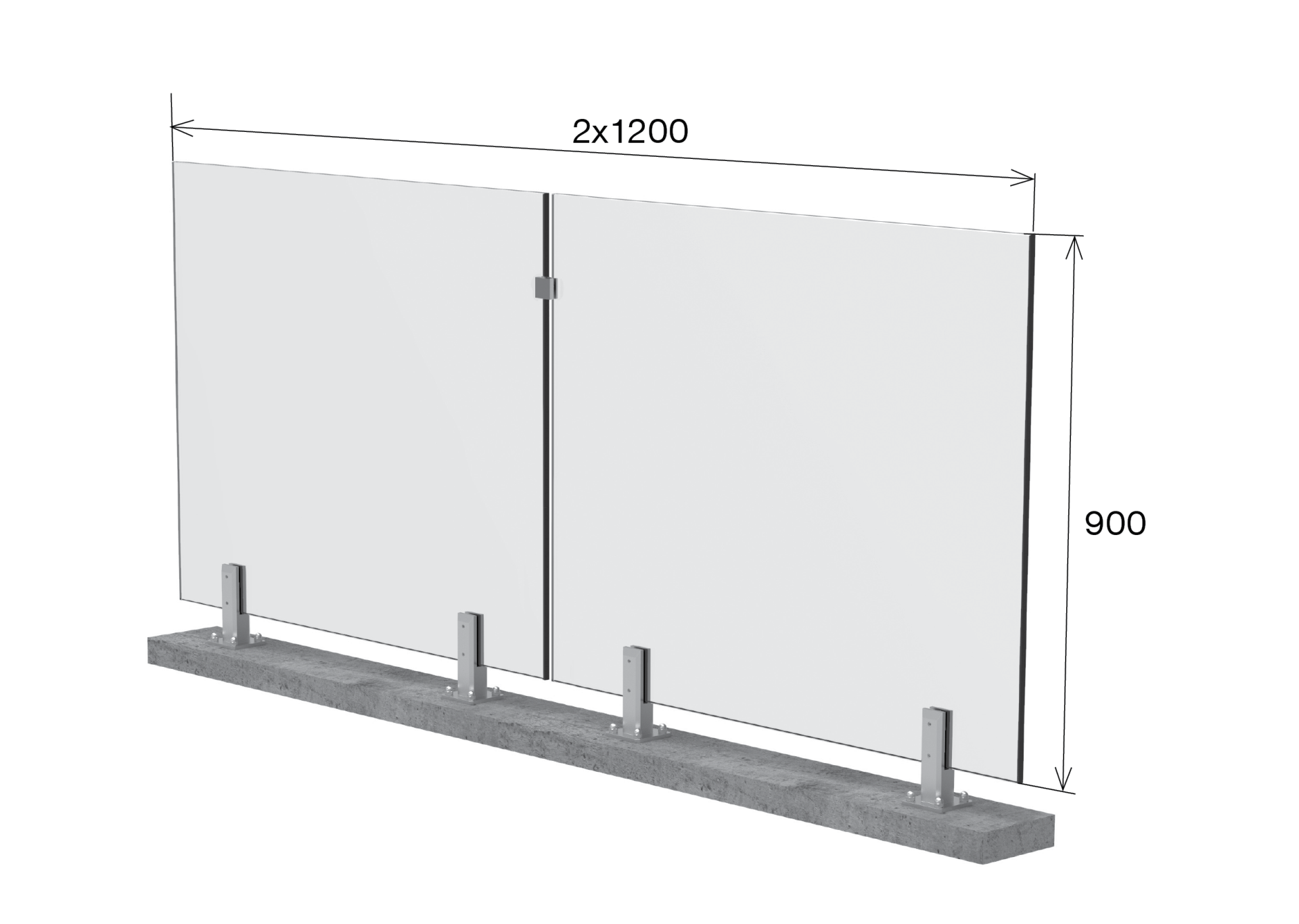 Franzoesisches Fenster Spigot Glasgelaender Edelstahl 2205 geschliffen-89-11GSFRB103X1206200-A.4
