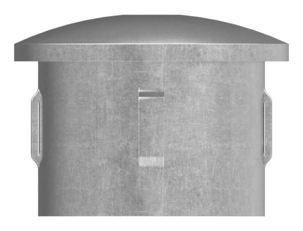 Stahlstopfen - mit M8 - leicht gewoelbt - fuer Rohr Ø 42-4 x 3-0-3-5 mm - Stahl -Roh- S235JR-30-2966.8