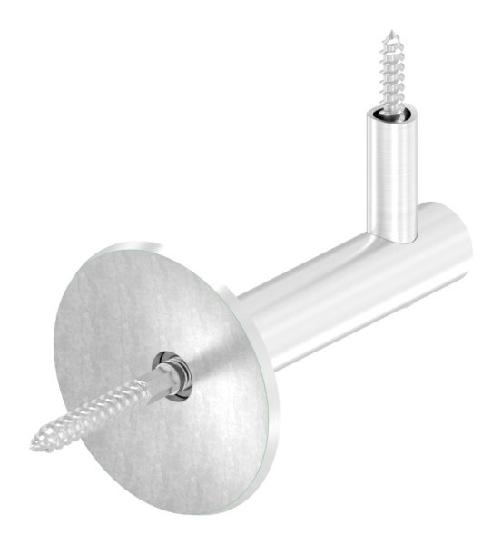Handlaufhalter V2A Ronde Ø 70 mm Wandabstand 80 mm zum Anschrauben mit Holzschraube-88-1150198.240
