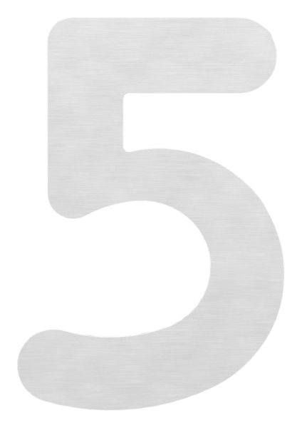 Hausnummer 5 - klein - Masse- 110 mm x 150 mm - V2A-11-8055.4