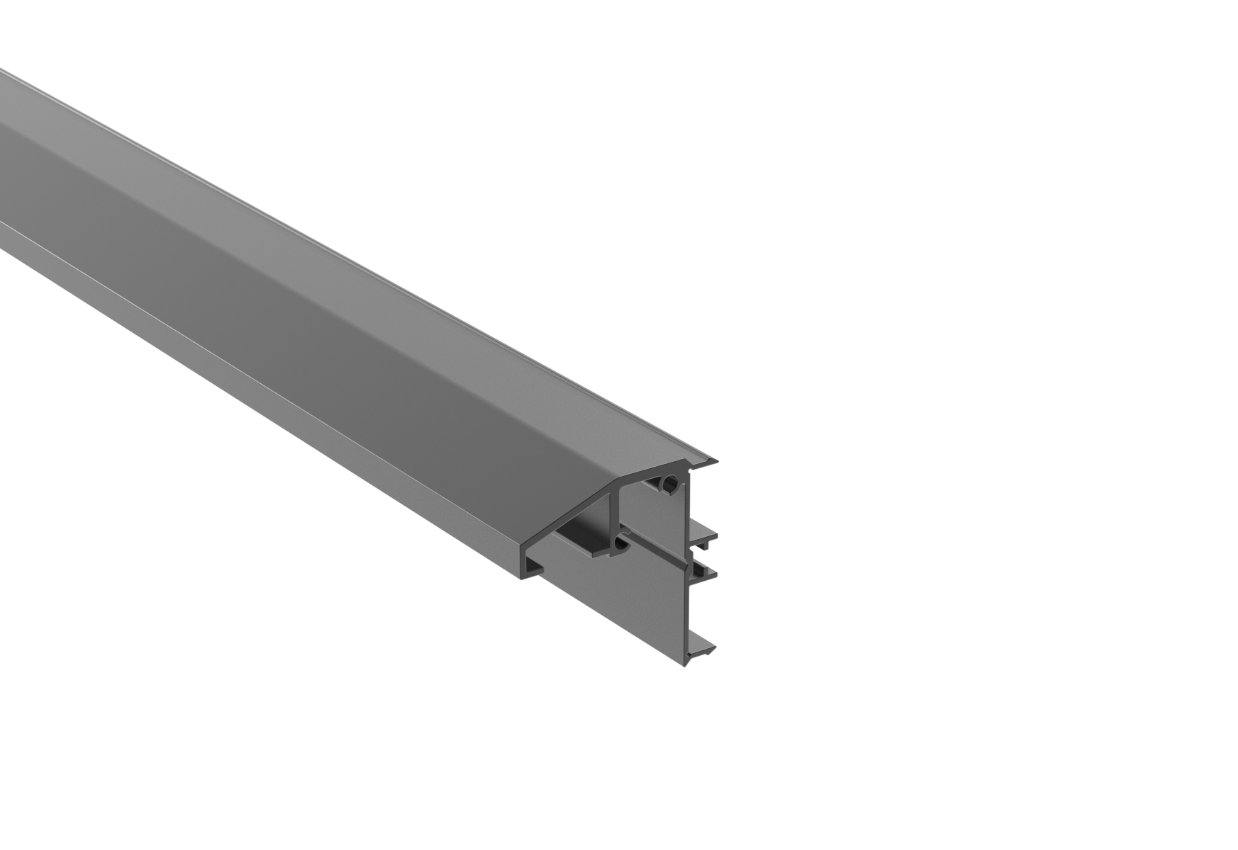 Fuehrungsprofil unten Schiebetor Aluminium 54x50 mm 6000 mm Anthrazit RAL 7016-89.FGBG54X506000R7016
