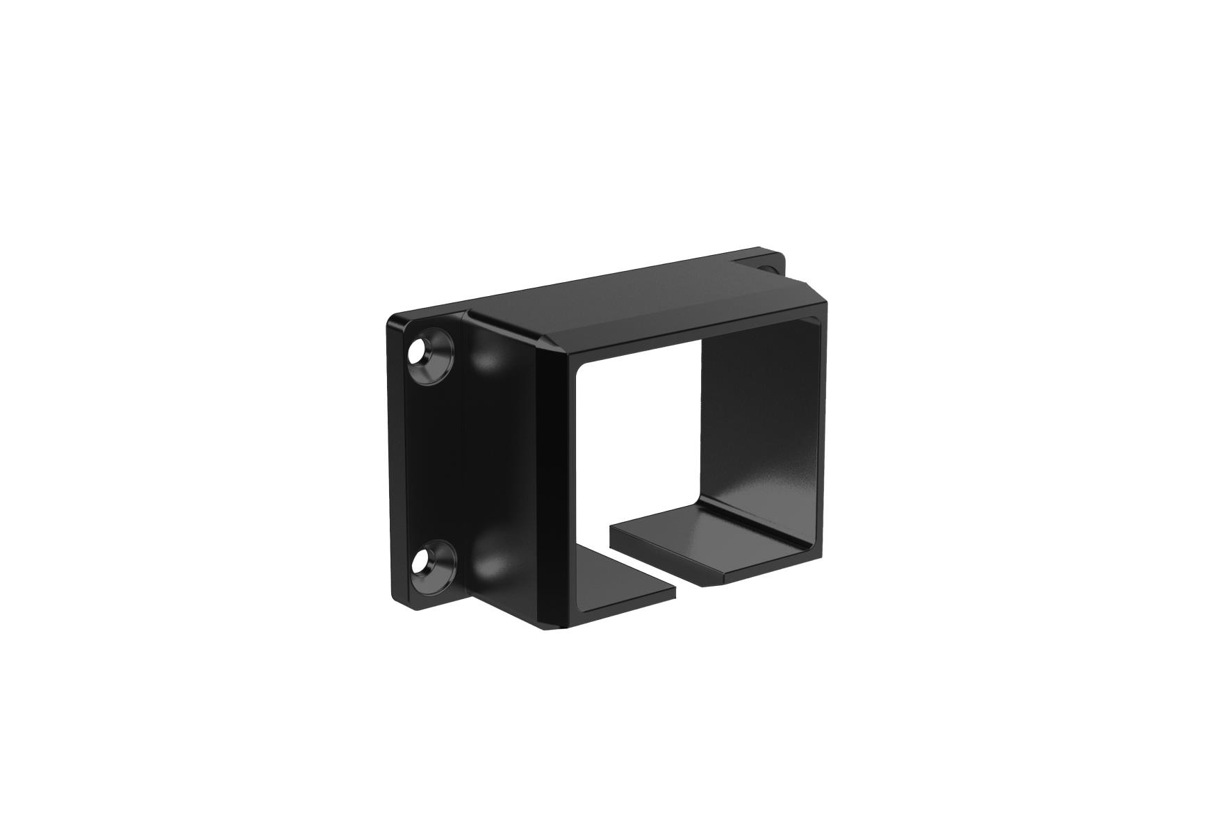 Griffhalterung Aluminium Schwarz Satin-ELOX fuer Glas LED-Griff-89-11AL6505540SEB-A.4
