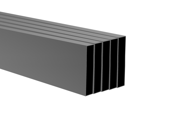 Aluminium Zaunlatte 100 x 20 x 1-1 mm L=6000 mm RAL 7016 Anthrazit 5 Stueck-89.FGS20X100X116MX5R7016