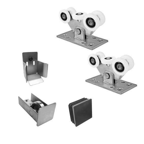 Laufwagen Set fr Schiebetore Stahl verzinkt fr Profil 60x60 mm bis 250 kg-89-11SV60X60ECONYLON-A.4