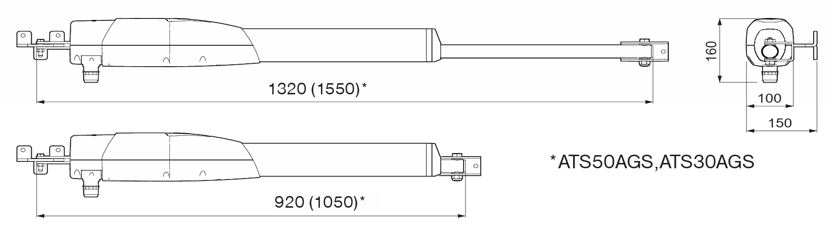 Fluegeltorantrieb 230V fuer Tore bis 5 m und 200 kg- Gewindeantrieb-89-11ATS50AGS-A.4