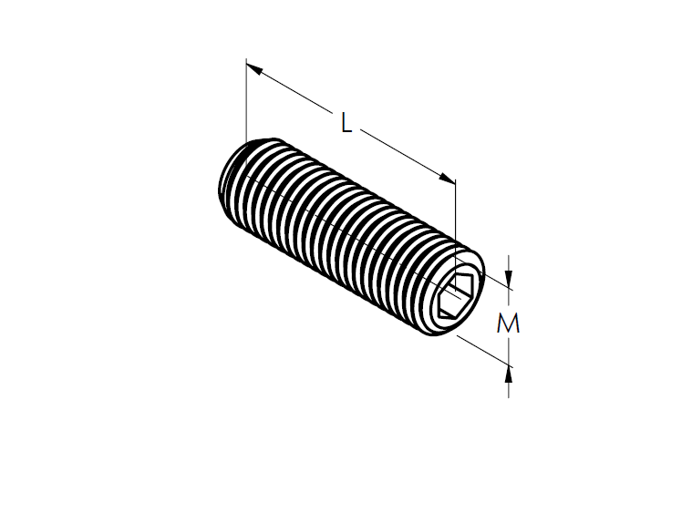 Gewindestift DIN 913 Innensechskant Kegelstumpf Edelstahl V2A M8x60 mm-89-11ADIN913A2M8X60-A.4