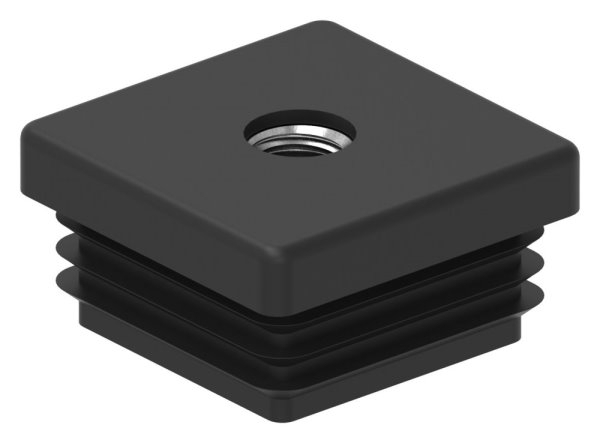 Kunststoffkappe schwarz fuer Quadratrohr 40x40x3 mm- mit M10-88-11178-40X40-3.M10