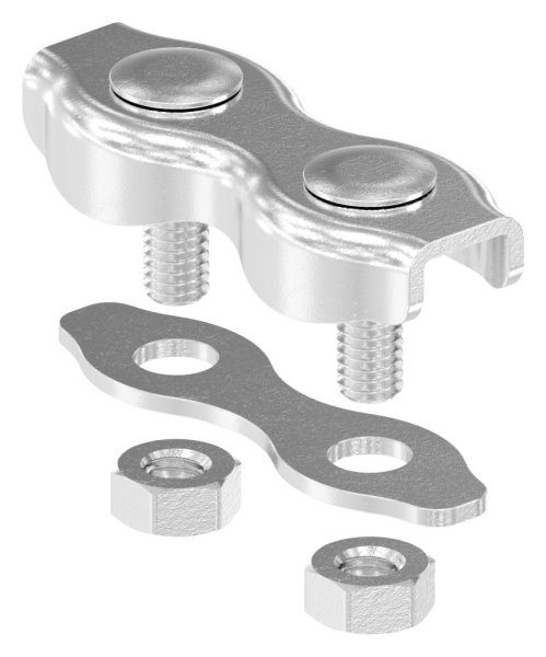 Duplexklemme - fuer Seil Ø 3 mm - V4A-11-2929.1