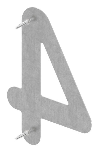 Hausnummer 4 - gross - Masse- 200 mm x 300 mm - V2A-11-8068.4