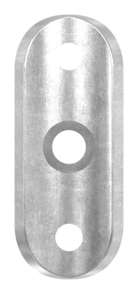 Halteplatte - 64x24x4 mm - fuer Rundrohr Ø 33-7 mm - Stahl S235JR- roh-30-1406.8