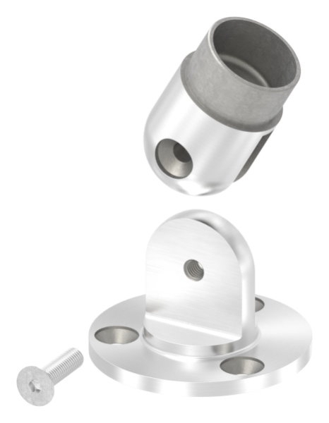 Wandhalterung flexibel fuer Rundrohr Ø 42-4 x 2-0 mm - V2A-11-3690-A.4