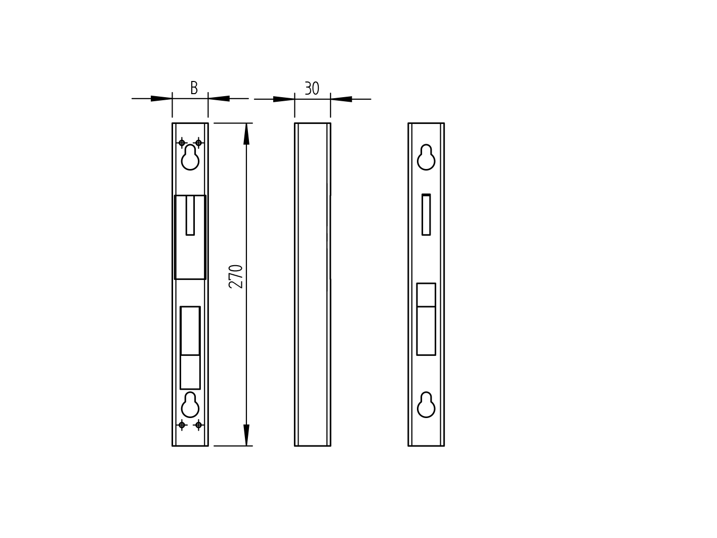 Toranschlagkasten Stahl 40x30 mm universal-89-11B107T40-A.4