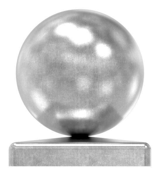 Pfeilerbedecker fuer Quadratrohr - 50x50 mm - mit Kugel Ø 50 mm - Stahl -Roh- S235JR-30-2452K.8