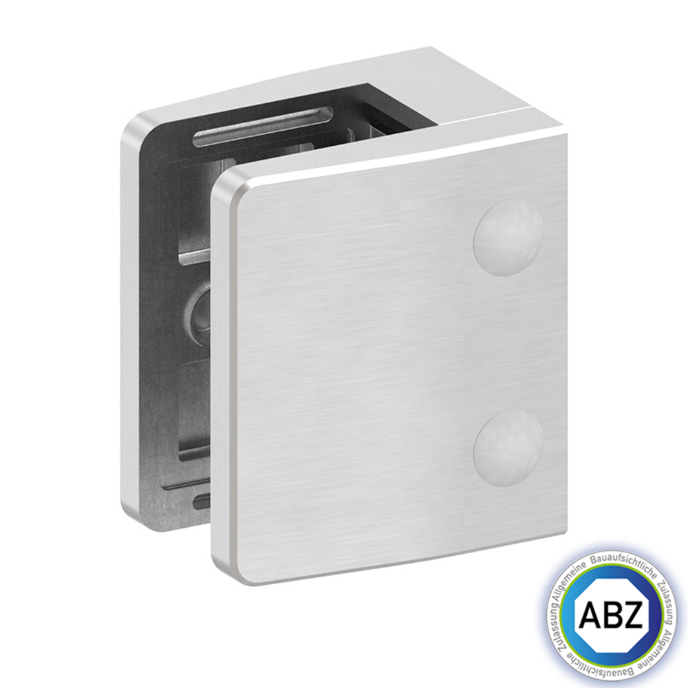 Glasklemme - mit ABZ Zulassung - Masse- 60x70x45 mm - verschiedene Anschluesse - V2A - V4A - Zink-GLASKLEMME-F-39