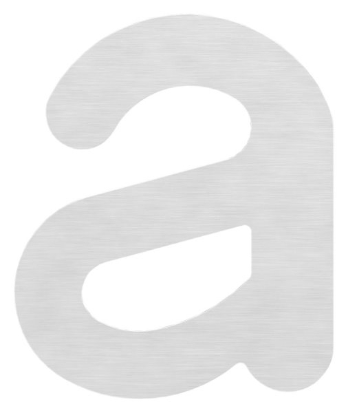 Buchstabe a - klein - Masse- 110 mm x 155 mm - V2A-11-8060.4