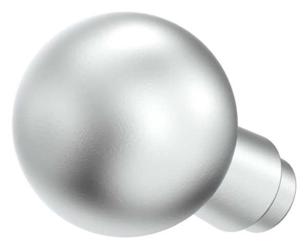 Alu-Tuerknopf gerade mit Kugel Ø 55 mm-12-3016.6