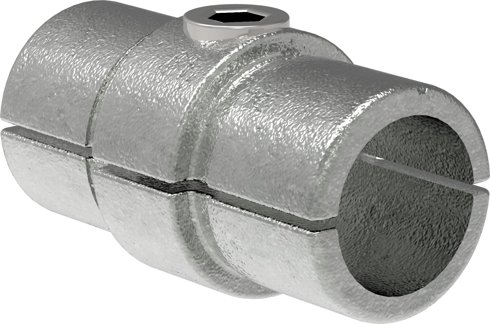 Rohrverbinder - Verbindungsstueck innen - 150D48 - 48-3 mm - 1 1-2- - Feuerverzinkt u. Elektrogalvanisiert-150D48