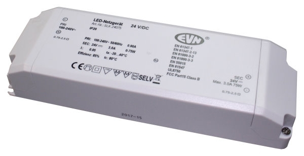LED Netzgeraet 24VDC mit 50W- IP20-88-11LED-T-IP20.50W