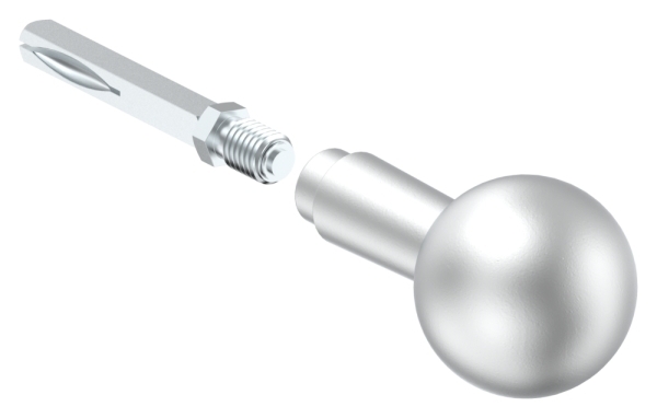 Alu-Tuerknopf drehbar mit Kugel Ø 55 mm - AMF Artikel- 16287-12-3017.6