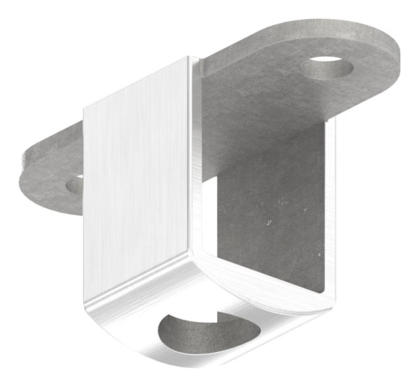 Anschlussplatte V2A 60 x 29-7 mm fuer Nut 24x24mm Kabeldurchfuehrung Ø12-2mm-88-11LED-NU-ET.01